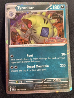 Tyranitar 135/193 Paldea Evolved Stamped Promo Cosmos Holo Rare Pokemon NM-MT - Image 1