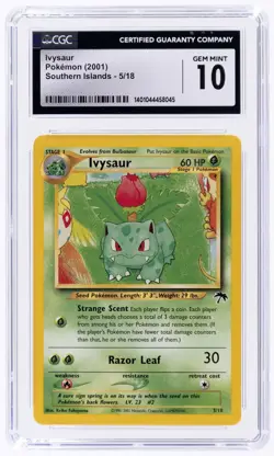 Pokemon 2001 Ivysaur Southern Islands 5/18 CGC 10 Gem Mint - Image 1