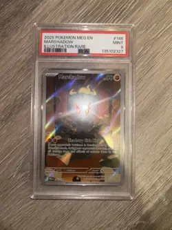 Pokemon 2025 Me01 Mega Evolution Marshadow 146/132 Illustration Rare Holo PSA 9 - Image 3