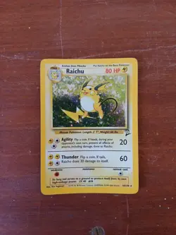 Pokemon TCG Raichu Base Set 14/102 Holo Unlimited Holo Rare - Image 1