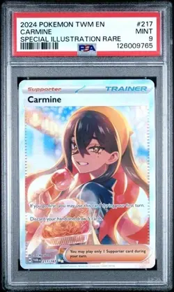 CARMINE #217 PSA 9 2024 POKEMON TWM EN-TWILIGHT MASQUERADE SPEC ILLUS RARE - Image 1