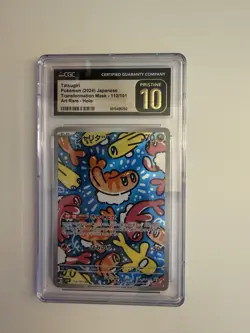 CGC 10 PRISTINE Japanese Pokemon 2024 Tatsugiri 112/101 Mask of Change SV6 AR - Image 1