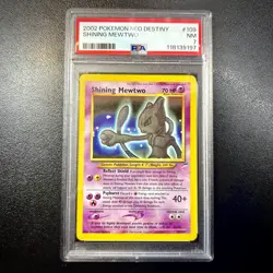 SHINING MEWTWO PSA 7 NEW CERT #109 POKEMON NEO DESTINY - Image 1