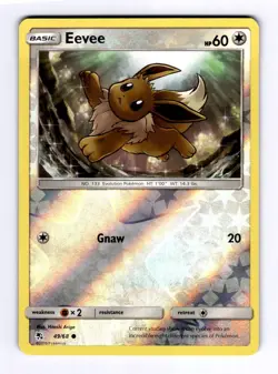 Eevee (49) Hidden Fates #49 (2019) Common Reverse Holo NM Pokemon - Image 1