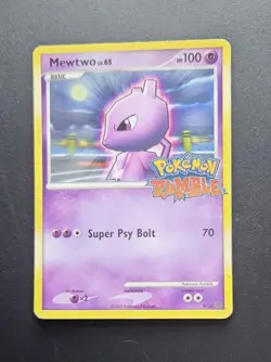 Pokemon TCG Mewtwo Lv65 Pokemon Rumble Promo 9/16 MP Rare - Image 1