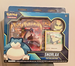Pokemon Sword & Shield Snorlax Pin Collection 3 Booster Packs +3extra New Sealed - Image 1