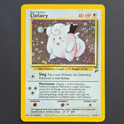 Pokemon TCG Clefairy Base Set 2 6/130 Unlimited Holo Rare - Image 1