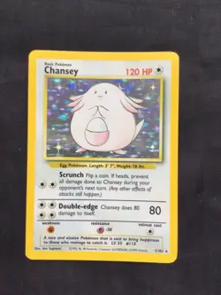 Pokemon Cards: Base Set Rare Holo: Chansey 3/102 - Image 1
