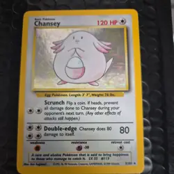 Pokemon Cards: Base Set Rare Holo: Chansey 3/102 TCG 1999 WOTC Vintage - Image 1