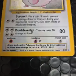 Pokemon Cards: Base Set Rare Holo: Chansey 3/102 TCG 1999 WOTC Vintage - Image 5