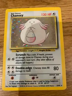Pokemon Cards: Base Set Rare Holo: Chansey 3/102 TCG 1999 WOTC Vintage - Image 5