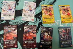 One Piece OP01 (1) OP02(2) OP03(1) OP04(2) OP05 (2) Sealed Booster packs ENG NEW - Image 1
