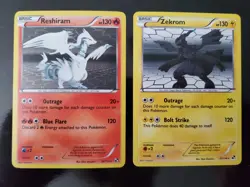Reshiram 26/114 Zekrom 47/114 Holo Rare Pokemon TCG Card Black White Base Set LP - Image 1