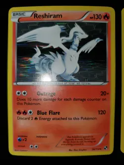 Reshiram 26/114 Zekrom 47/114 Holo Rare Pokemon TCG Card Black White Base Set LP - Image 4
