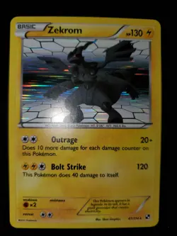 Reshiram 26/114 Zekrom 47/114 Holo Rare Pokemon TCG Card Black White Base Set LP - Image 5