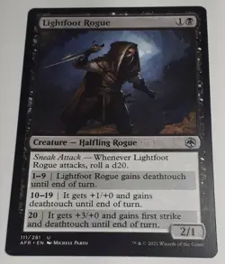 MTG Lightfoot Rogue 111/281 Uncommon AFR Forgotten Realms NM Creature Card Magic - Image 1