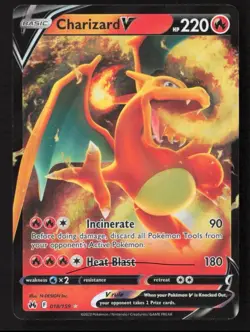 Pokemon TCG Charizard v Crown Zenith Holo Ultra Rare Card 018/159 - Image 1