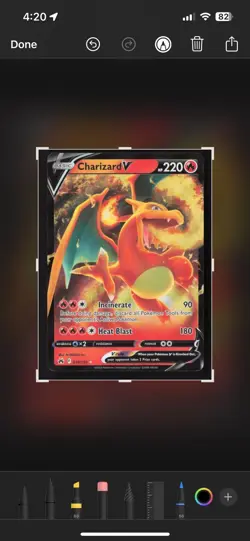 Pokemon TCG Charizard v Crown Zenith Holo Ultra Rare Card 018/159 - Image 2