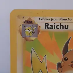 Pokemon Raichu Fossil Unlimited Rare English Pokemon TCG Card #29/62 1999 - Image 2