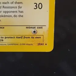 Pokemon Raichu Fossil Unlimited Rare English Pokemon TCG Card #29/62 1999 - Image 4