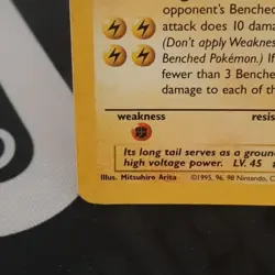Pokemon Raichu Fossil Unlimited Rare English Pokemon TCG Card #29/62 1999 - Image 5