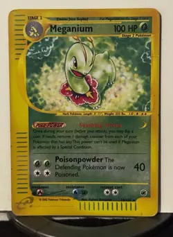 Meganium 18/165 Reverse Holo Expedition Pokemon Vintage HP/Damaged Fast Shipping - Image 1