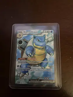 Pokemon TCG Blastoise EX Holo Ultra Rare Card Scarlet Violet 151 184/165 - Image 1