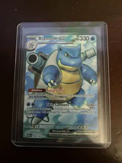 Pokemon TCG Blastoise EX Holo Ultra Rare Card Scarlet Violet 151 184/165 - Image 2