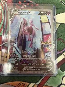 Mewtwo V (Alternate Full Art) 072/078 Pokemon GO Holo - Image 1