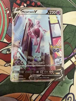 Mewtwo V (Alternate Full Art) 072/078 Pokemon GO Holo - Image 2