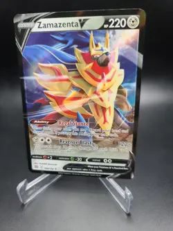 Pokemon TCG Zamazenta V 105/172 Sword & Shield Brilliant Stars - NM - Image 1