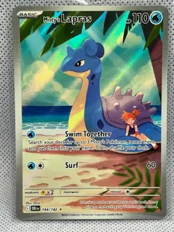 Pokemon TCG SV10 Destined Rivals Misty's Lapras IR 194/182 - Image 1