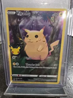 2021 Pokemon SWSH Celebrations Pikachu 005/025 25th Anniversary BLACK STAR PROMO - Image 1