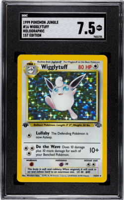Wigglytuff Holographic 1st Ed. SGC 7.5 1999 Pokemon Jungle #16 - Image 1