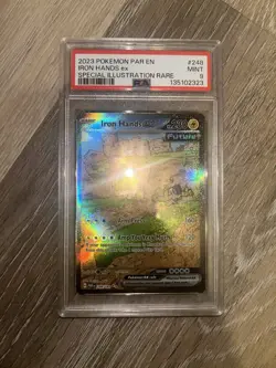 Pokemon Iron Hands ex 248/182 Paradox Rift Holo Special Illustration Rare PSA 9 - Image 3