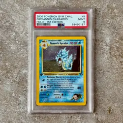 PSA 9 1st Edition GIOVANNI'S GYARADOS #5 holo - Gym Challenge 2000 WOTC Pokemon - Image 1