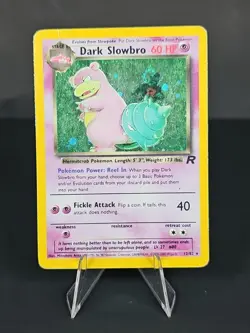 2000 Pokemon TCG - Dark Slowbro Team Rocket 12/82 - Unlimited Holo Rare -DMG - Image 1