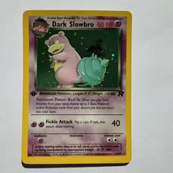 Dark Slowbro 12/82 Team Rocket 1st Edition Holo Rare Pokemon TCG - Image 1