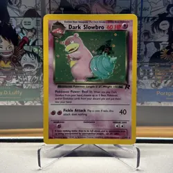 SWIRL Dark Slowbro 12/82 Team Rocket 2000 HOLO SWIRL Rare Pokemon TCG Vintage NM - Image 1