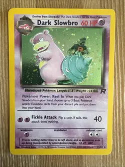 Pokemon TCG Dark Slowbro Team Rocket 12/82 Unlimited Holo Rare VLP - Image 1