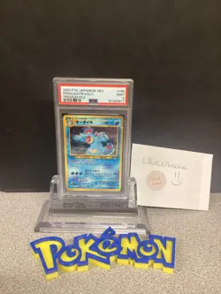 2000 POKEMON JAPANESE NEO PREMIUM FILE #160 FERALIGATR HOLO PSA 9 MINT - Image 1