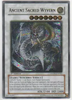 Heavily Played Ancient Sacred Wyvern - ANPR-EN043 - Ultimate Rare - Unlimited Ed - Image 1