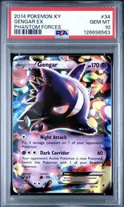 Pokemon Gengar EX 34/119 2014 XY Phantom Forces PSA 10 - Image 1