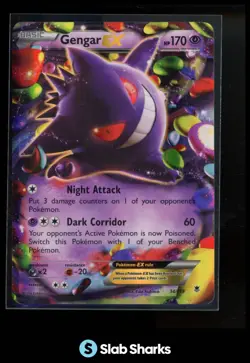 2014 POKEMON XY PHANTOM FORCES #34/119 GENGAR EX - Image 1