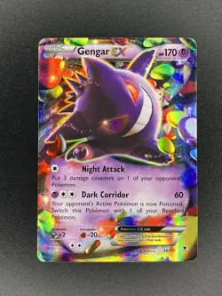 Pokemon Gengar EX Ultra Rare Holo XY - Phantom Forces 34/119 2014 LP - Image 1