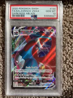 2020 Pokemon SWSH FA/salamance VMAX DARKNESS ABLAZE PSA 10 - Image 1
