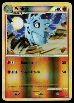 Pokemon Card - Pupitar Unleashed 39/95 Uncommon Reverse Holo - Image 1