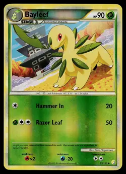 Pokemon Card - Bayleef HeartGold SoulSilver 35/123 Reverse Holo - Image 1