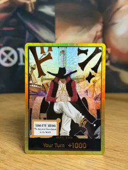 DON!! Card Dracule Mihawk Gold OP14 OnePiece TCG ENGLISH FREE WORLDWIDE SHIPPING - Image 1