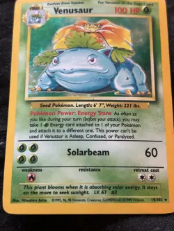 1999 VENUSAUR Holo Rare Pokemon Card TCG Base Set 15/102 WOTC Holographic! - Image 2